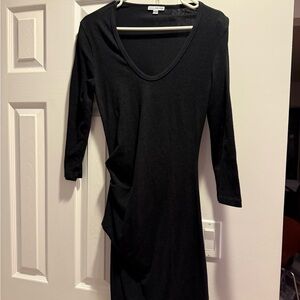 Standard James Perse Black Long Sleeve Dress